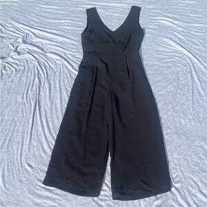 BLUSH Boutique Women’s Small Wide Leg Black Jumpsuit Open Back Tie Sleeveless
